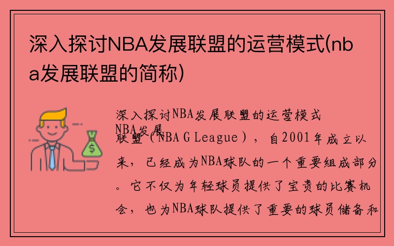 深入探讨NBA发展联盟的运营模式(nba发展联盟的简称)